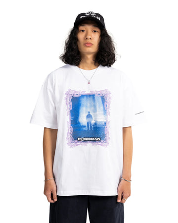 POSHBRAIN CONTEMPT TEE - WHITE